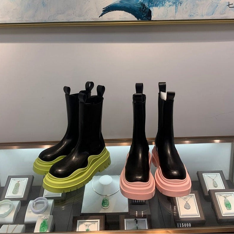 Demonia Two Tone Platform Boots