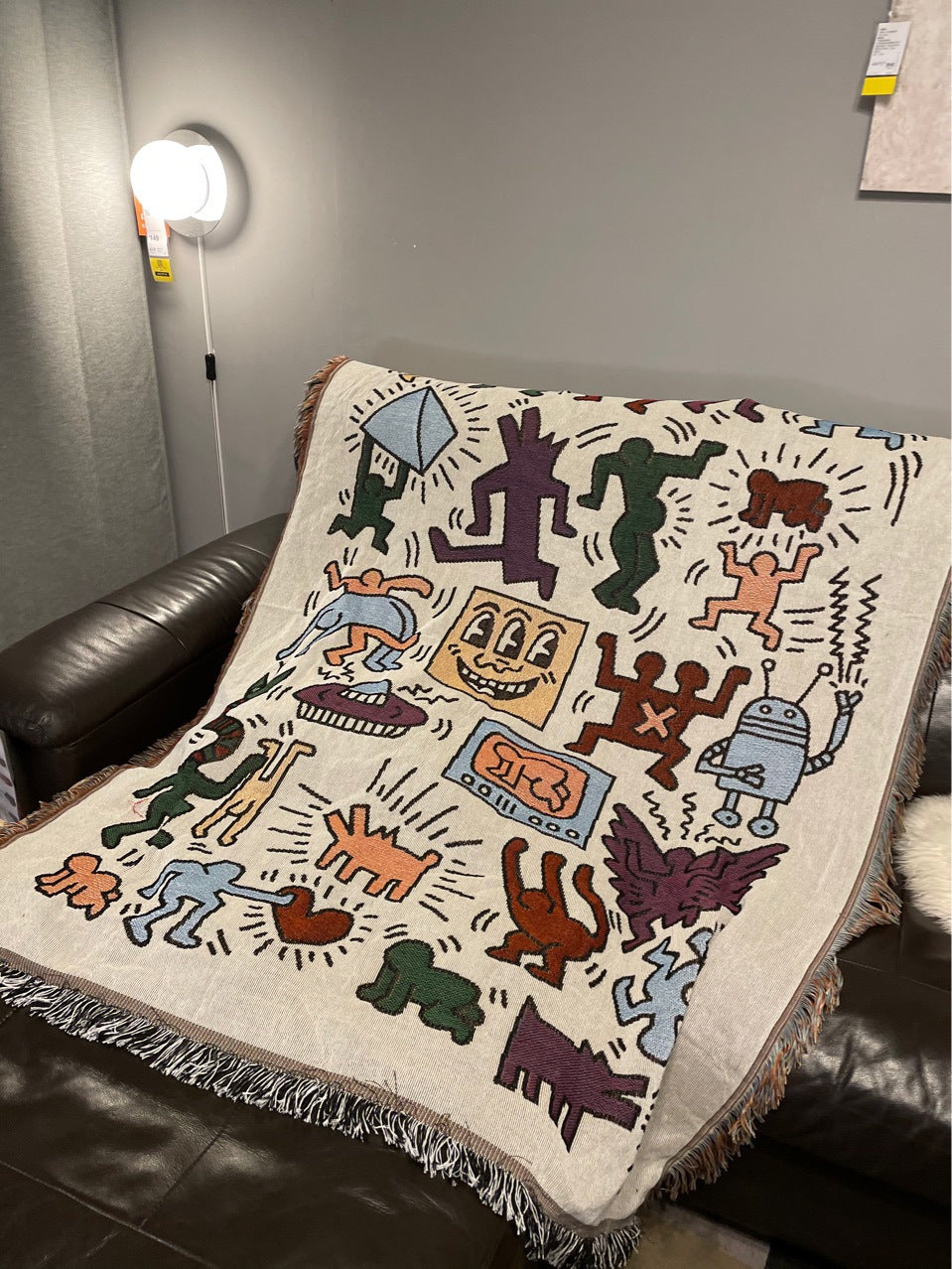 Keith Haring Throw Blanket