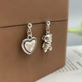 Heart & Teddy Bear Earrings
