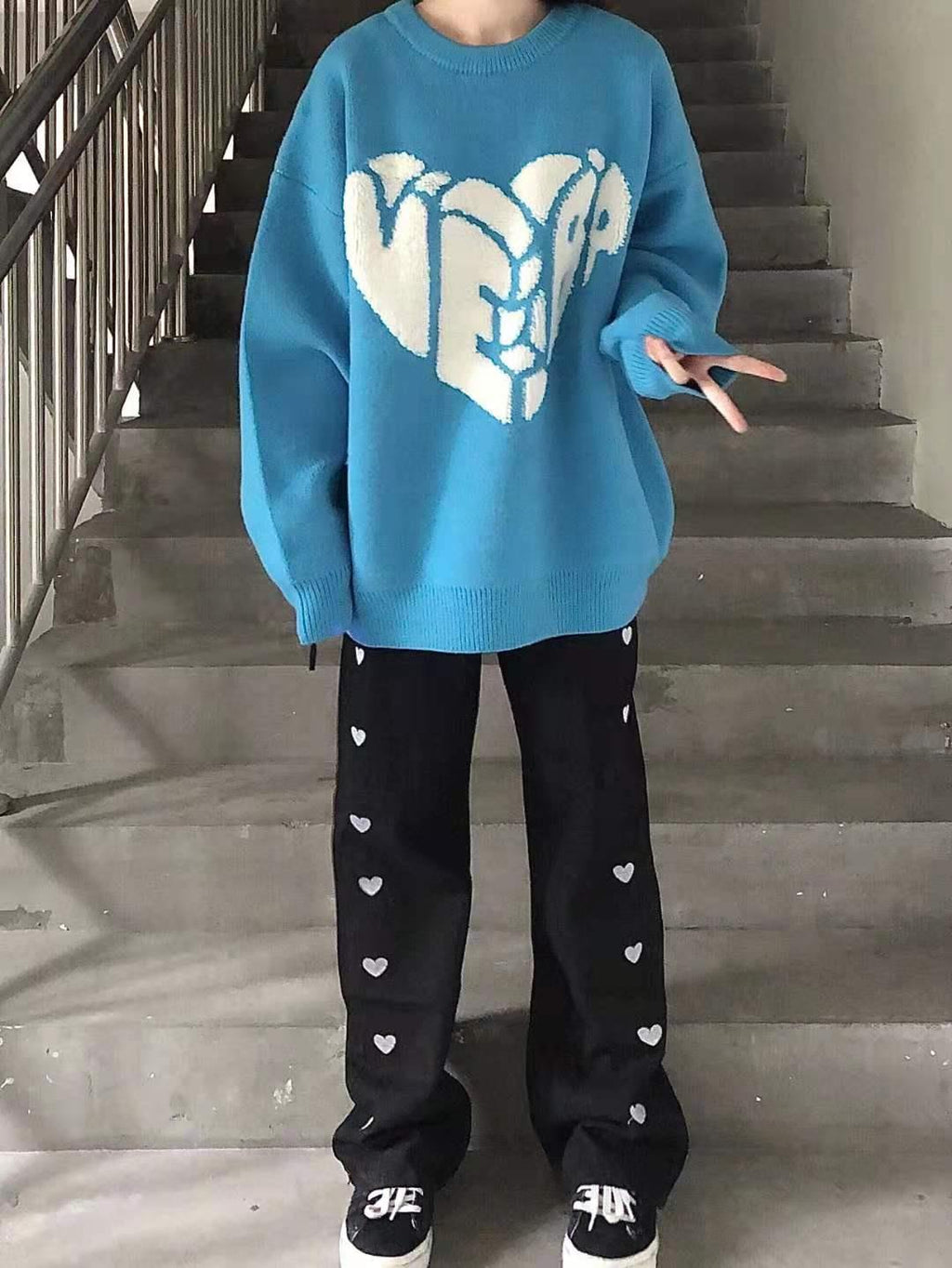 Heart Wide Leg Sweatpants