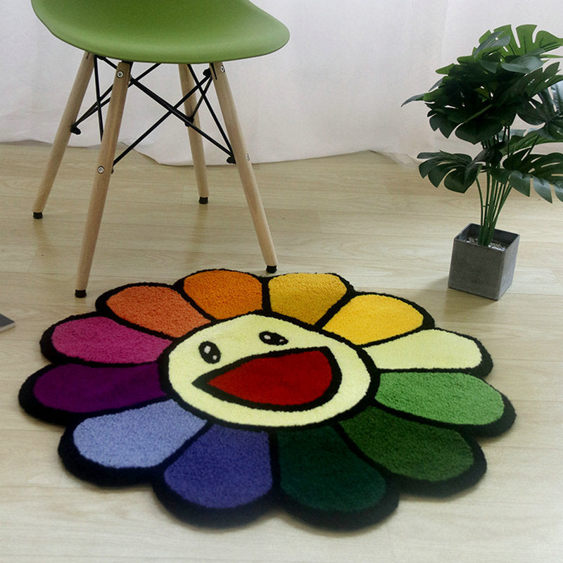 Rainbow Flower Rug