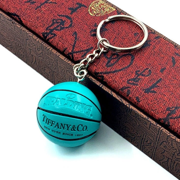 Baby Blue Basketball Keychain