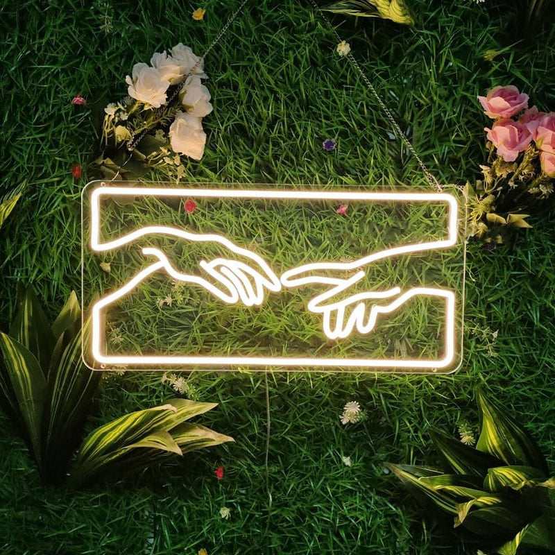 Creation Of Adam Neon Light