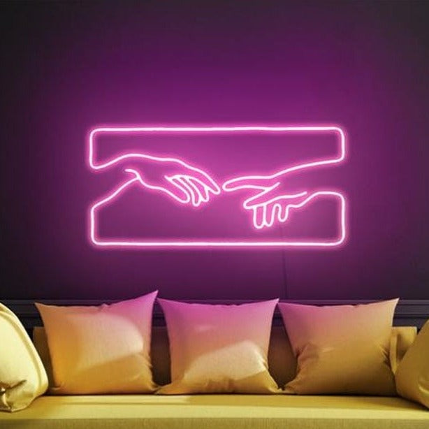 Creation Of Adam Neon Light