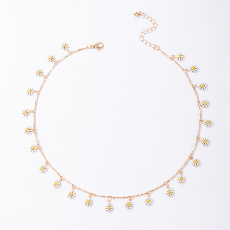 Daisy Flower Necklace