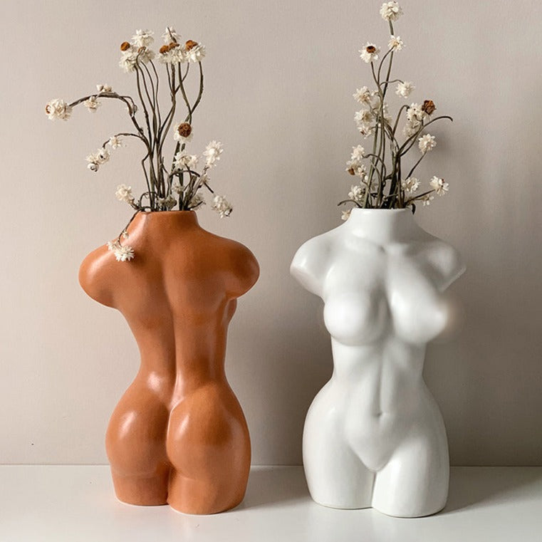 Handmade Nude Body Ceramic Vase