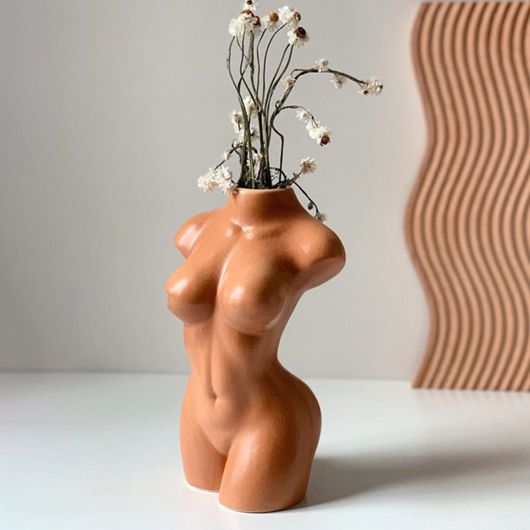 Handmade Nude Body Ceramic Vase