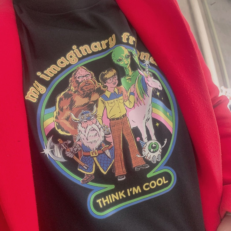 "My Imaginary Friends Think I'm Cool" Tee