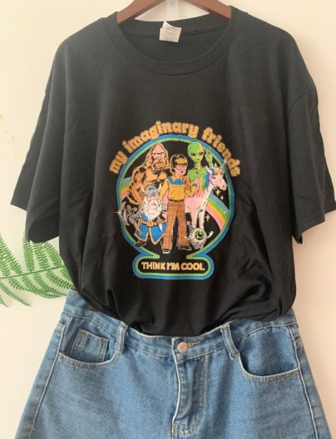 "My Imaginary Friends Think I'm Cool" Tee