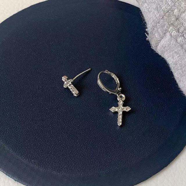 Crystal Cross Earring