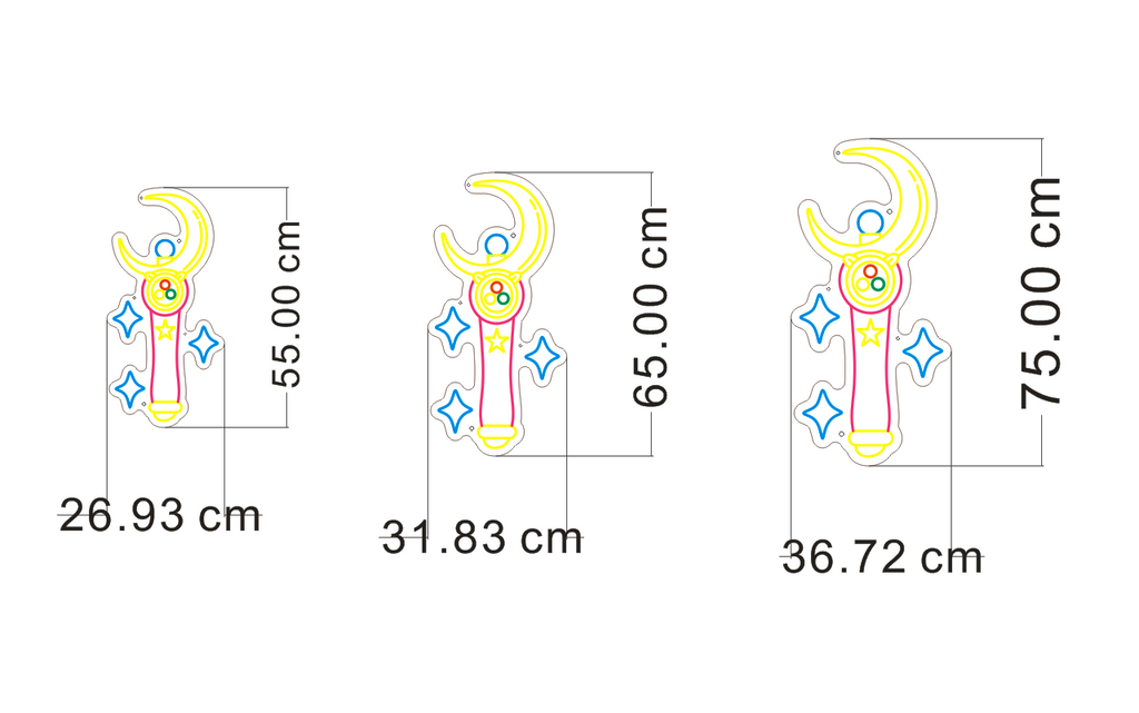 Sailor Moon Wand Neon Light