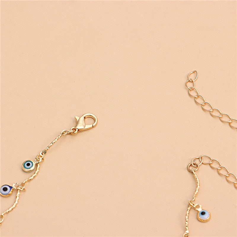 Rainbow Evil Eye Necklace Bracelet Anklet