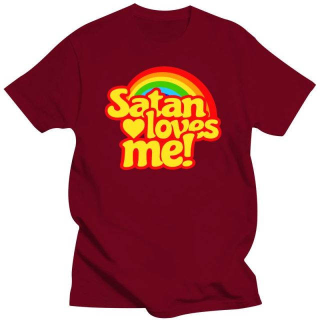 Satan Loves Me Rainbow Tee