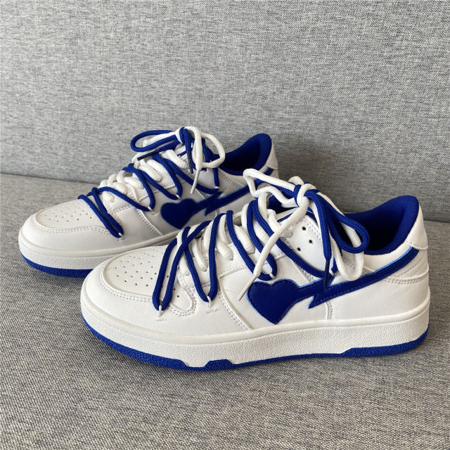 Blue Jordan Hearts Sneakers