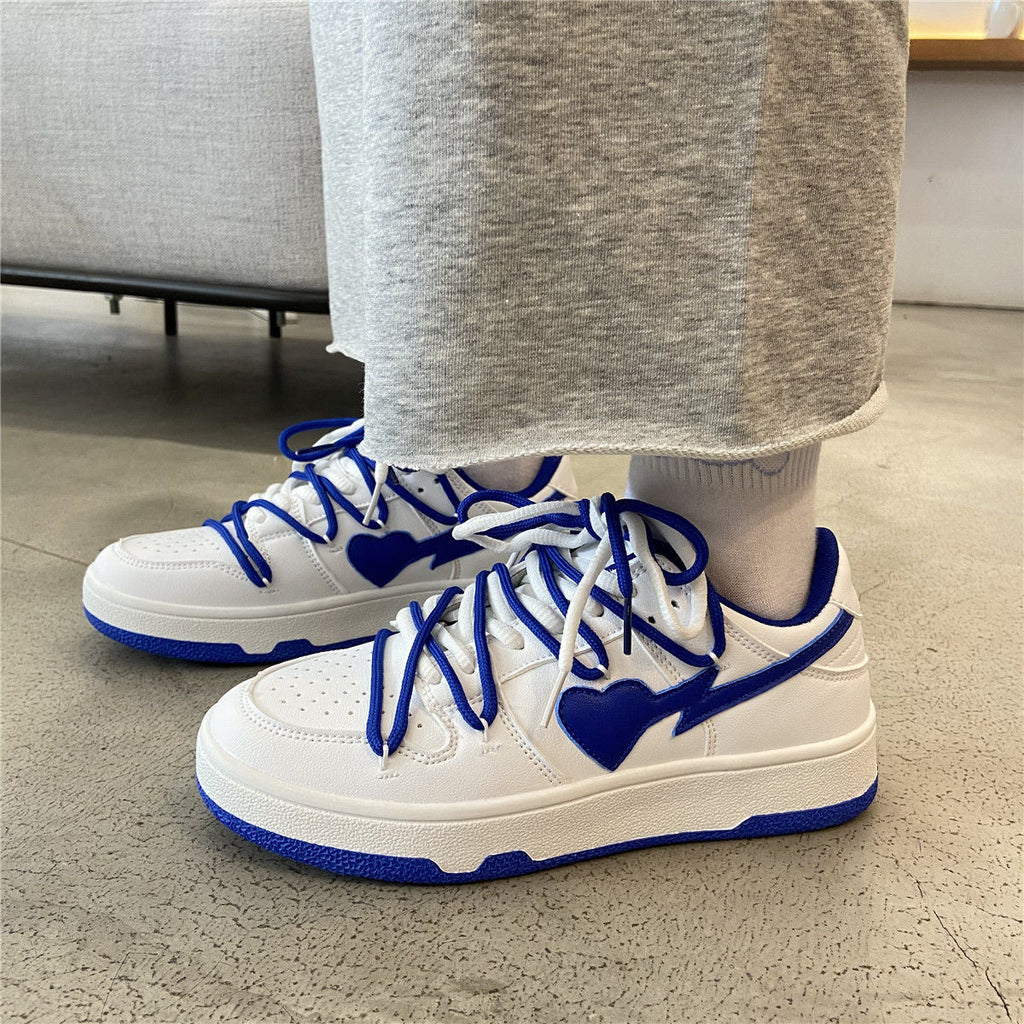 Blue Jordan Hearts Sneakers
