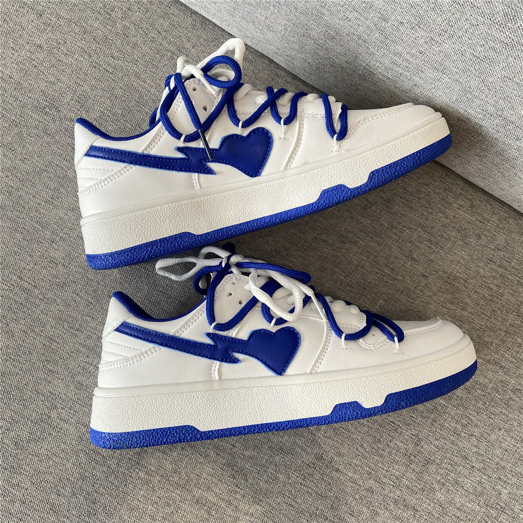 Blue Jordan Hearts Sneakers