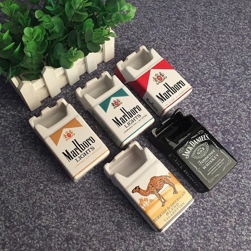 Ceramic Cigarette Box Ashtray