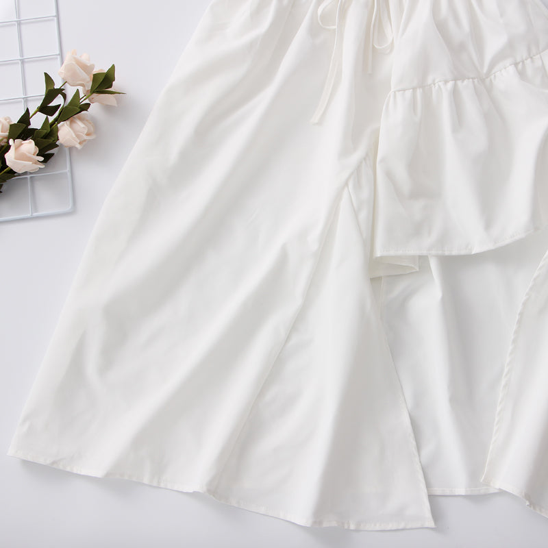 Puff Shoulder Midi Corset Dress