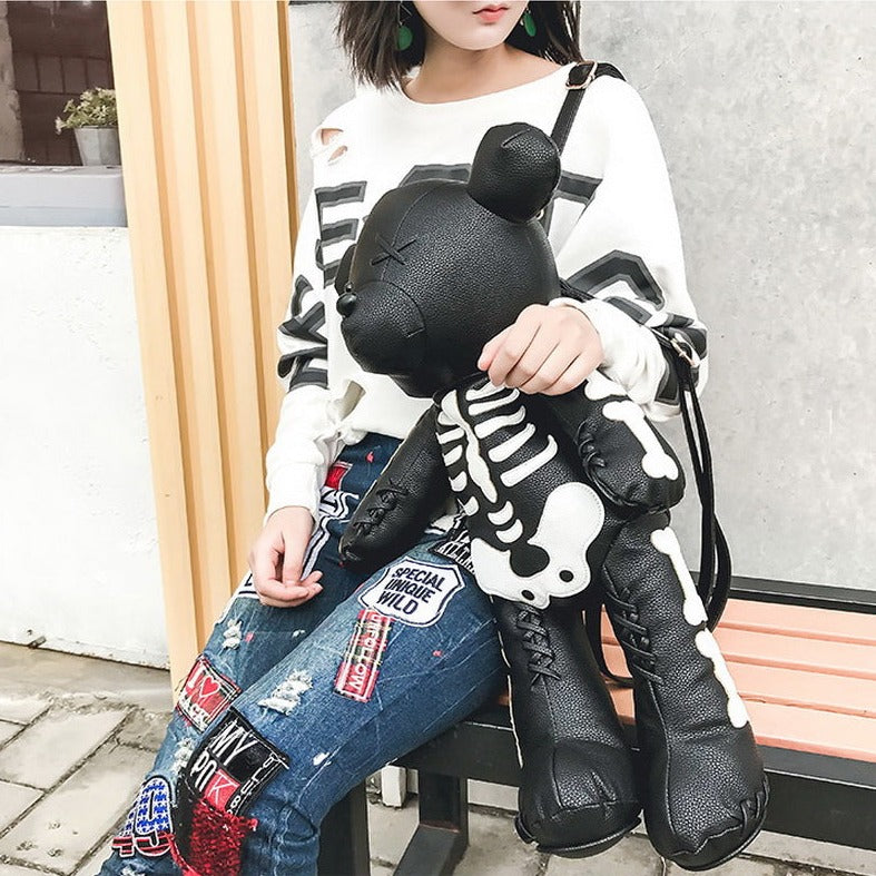 Skeleton Teddy Bear Bag