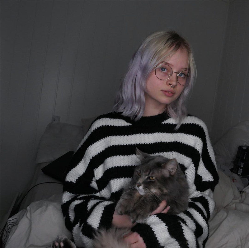 Striped Crop Sweater