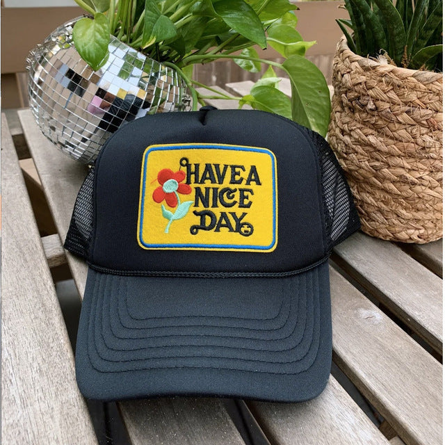 Have A Nice Day Flower Hat