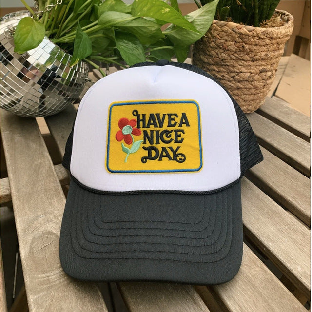 Have A Nice Day Flower Hat