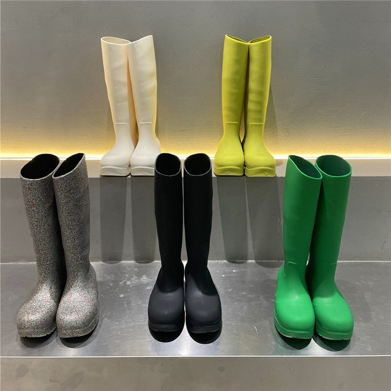 High Platform Rain Boots