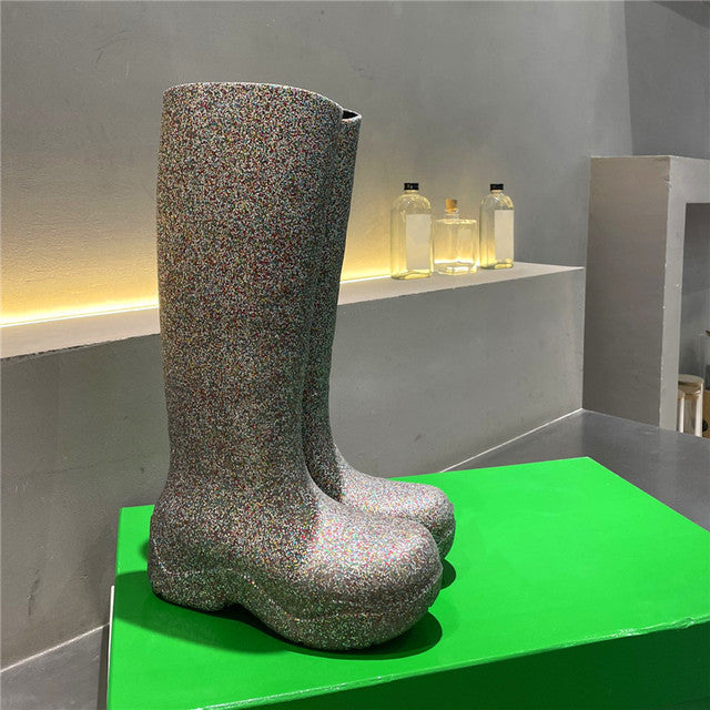 High Platform Rain Boots
