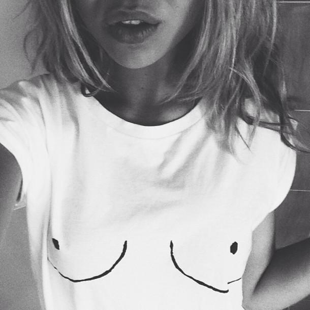 Hand Drawn "Boob" Tee