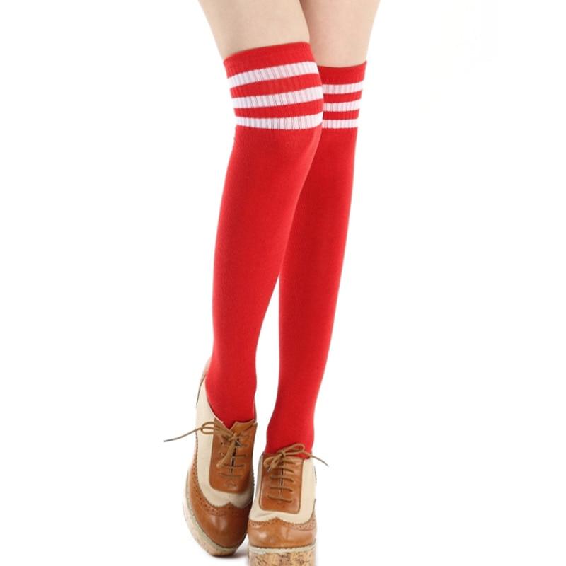 Striped Varsity Thigh Socks