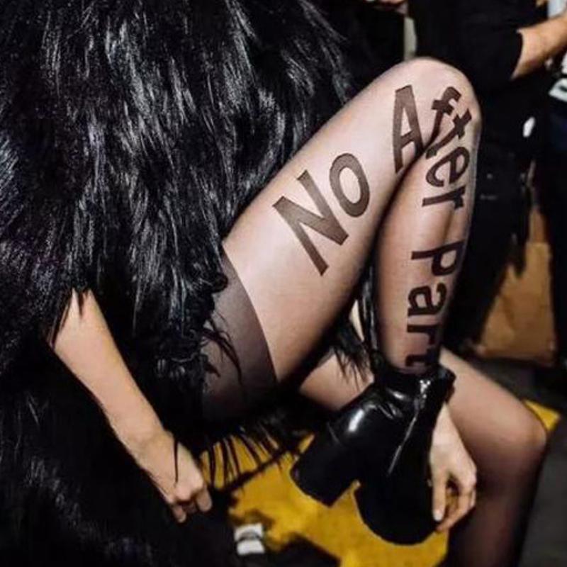 "No After Party" Silk Stockings