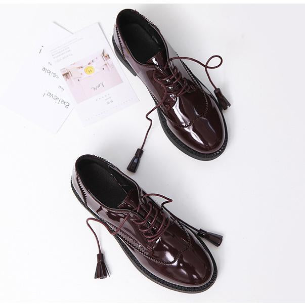 Tasseled Laces Oxford Shoes