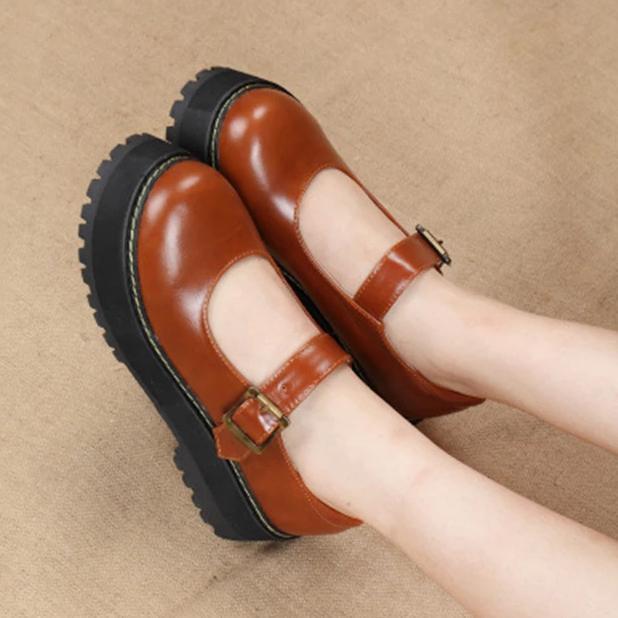 Mary Jane Ankle Strap Platforms