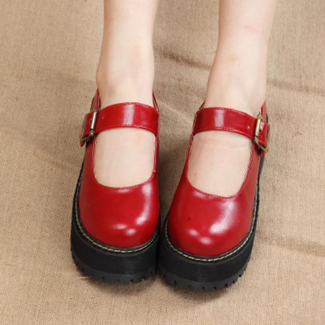 Mary Jane Ankle Strap Platforms