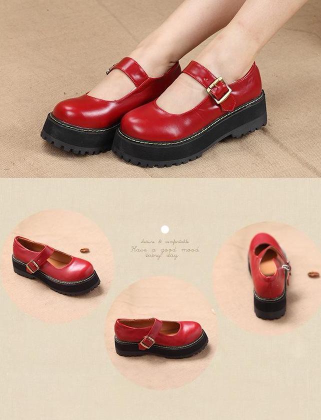 Mary Jane Ankle Strap Platforms