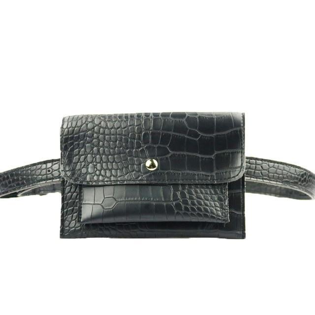 Basic Crocodile Waist Cross Body Bag