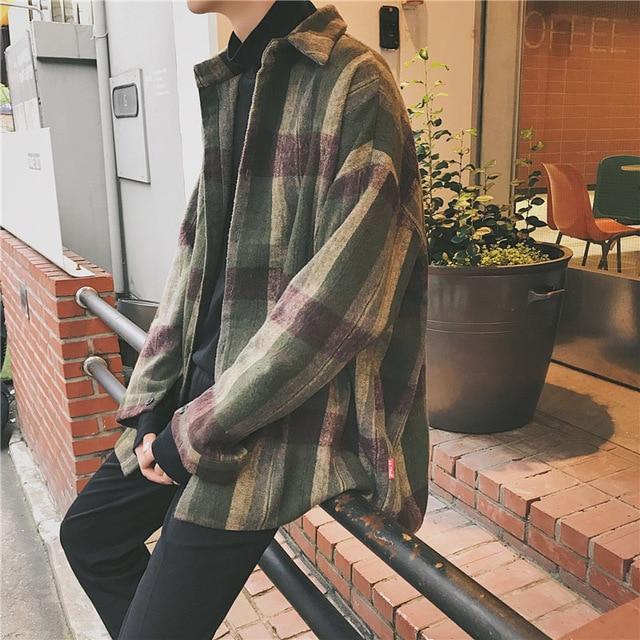 Vintage Oversized Plaid Shirt