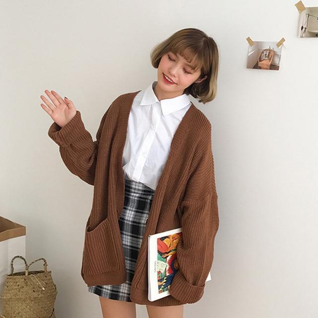 Oversized Thick Knit Cardigan