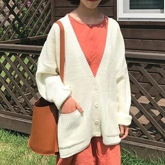 Oversized Thick Knit Cardigan