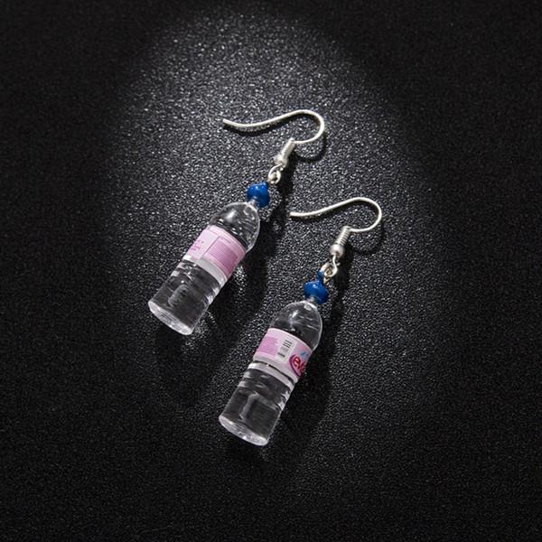 Evian Water Bottle Earrings