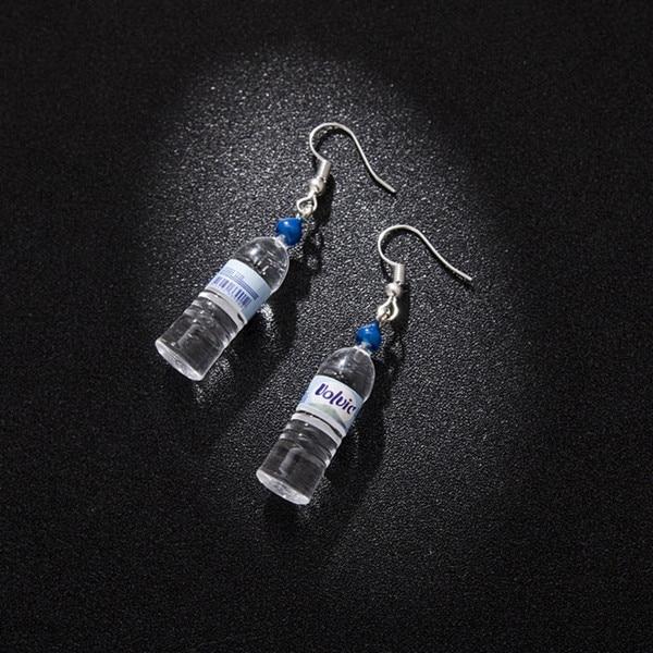 Evian Water Bottle Earrings