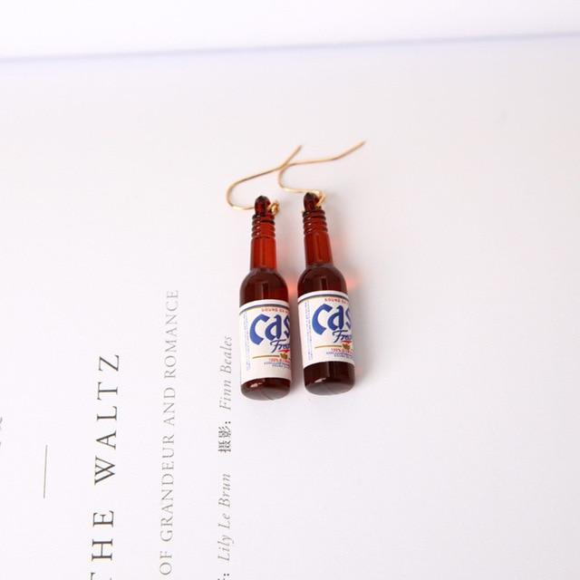 Evian Water Bottle Earrings