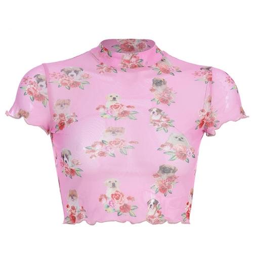 Super Sweet Puppy Mesh Top