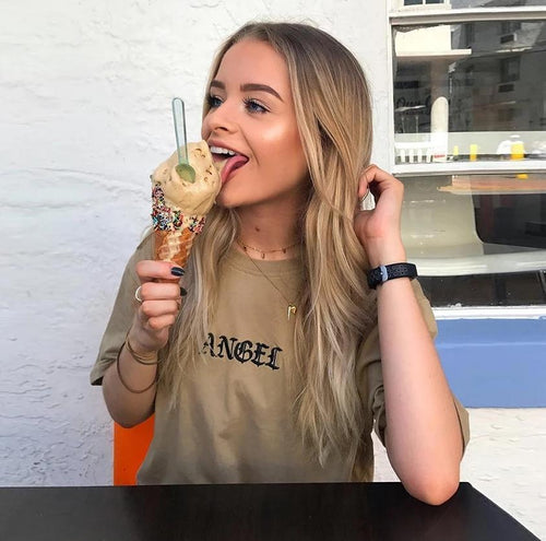 "Angel" Embroidered Tee