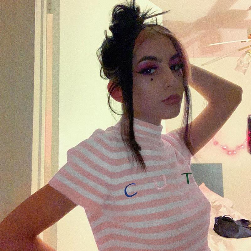 "Cute" Knit Striped Top