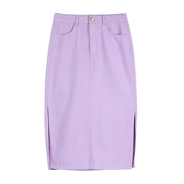 Denim Midi-Skirt