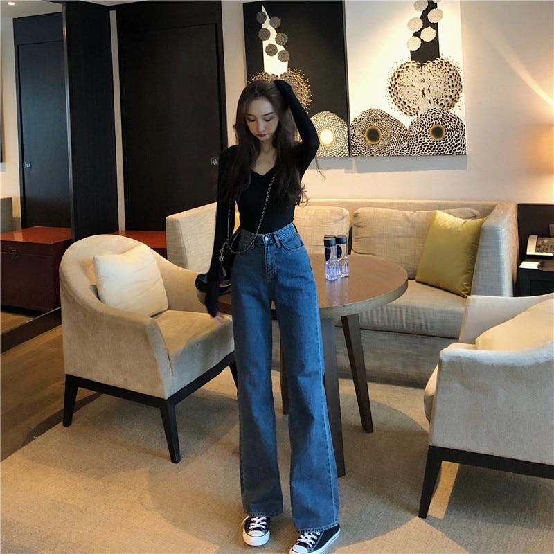 High Waisted Wide Leg Vintage Fit Jeans