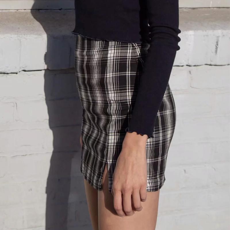 Skrrtt Skrrttt Plaid Mini Skirt