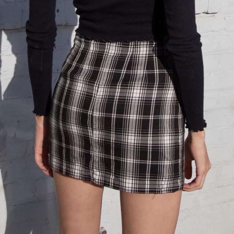 Skrrtt Skrrttt Plaid Mini Skirt